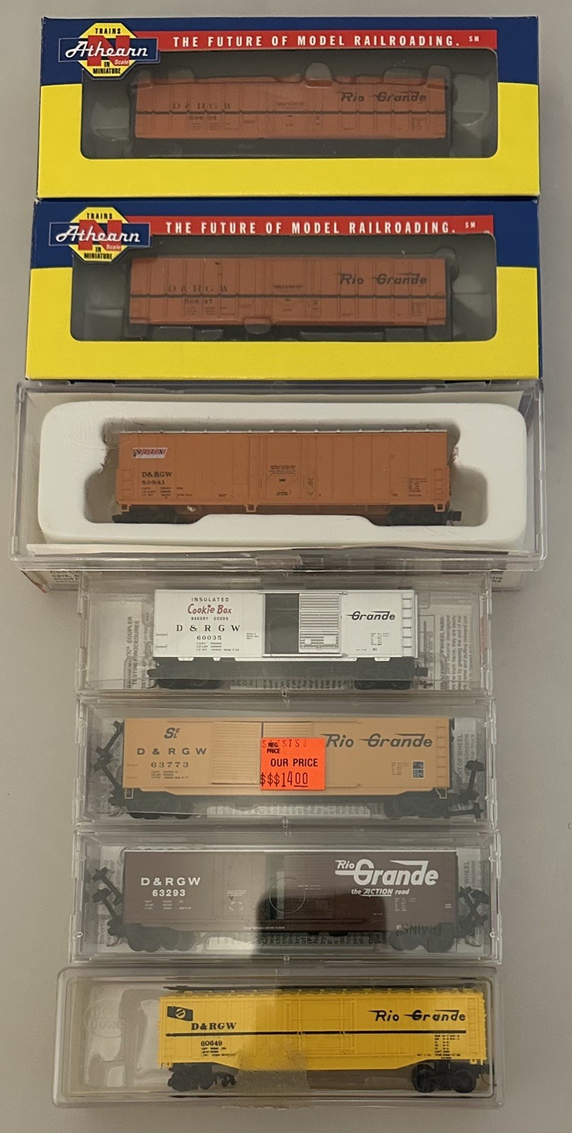 Huge N Scale Lot | D&RGW | 52 Freight Cars + 4 Locomotives | Rio Grande