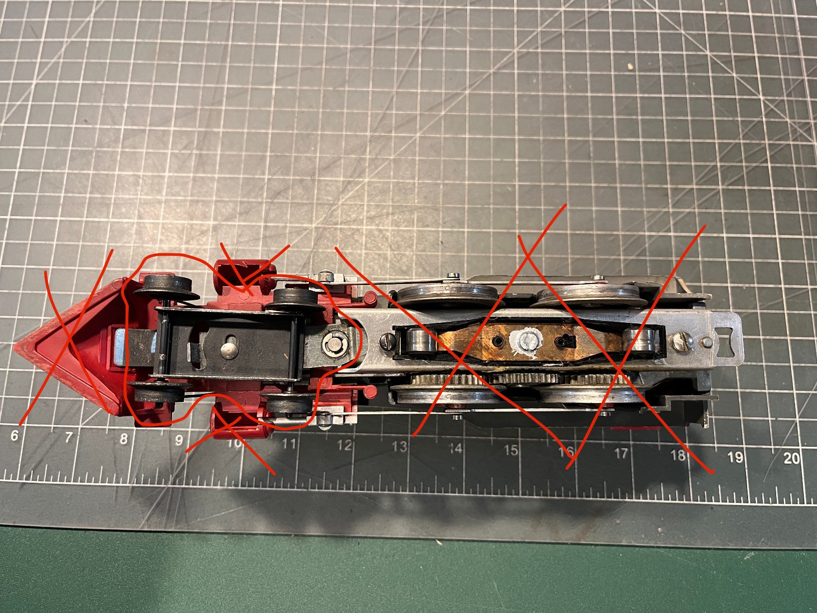 Lionel O Train The General 1872 Locomotive FRONT PILOT TRUCK ASSEMBLY PART LOT D
