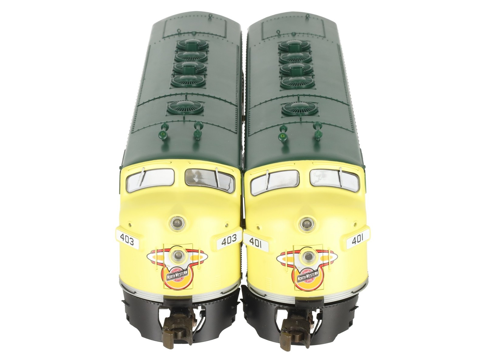 Lionel 6-38754 O C&NW Legacy F-7 AA Diesel Locomotive Set #401/#403 LN/Box
