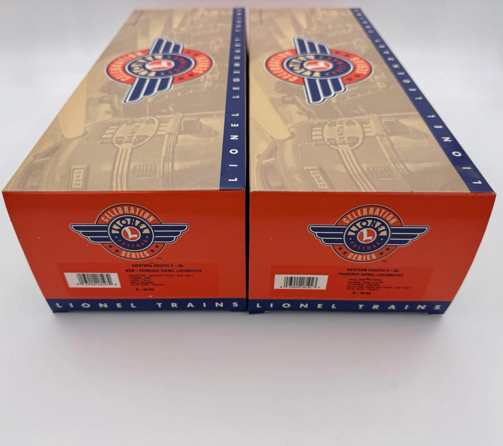 lionel Postwar Celebration Series Western Pacific F3s 6-18192 18193