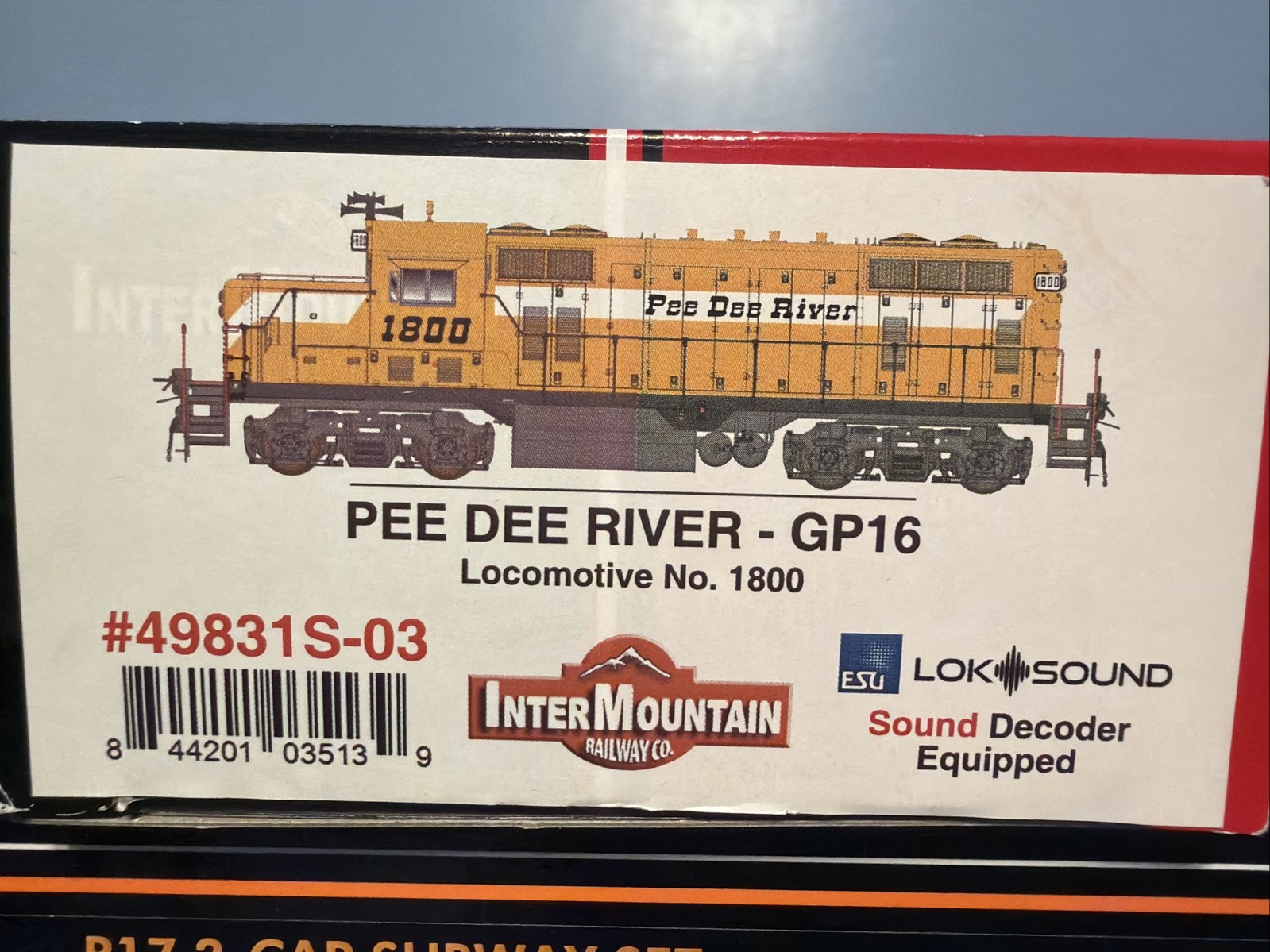 InterMountain Railway HO Scale Pee Dee River GP16 49831S-03 DCC ESU Loksound