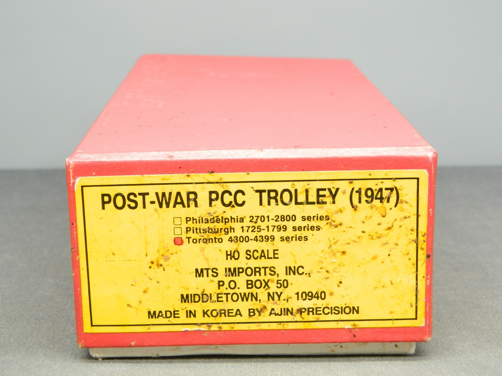 HO 1/87 BRASS Ajin / MTS Imports POST-WAR PCC TROLLEY (1947) Unpainted New