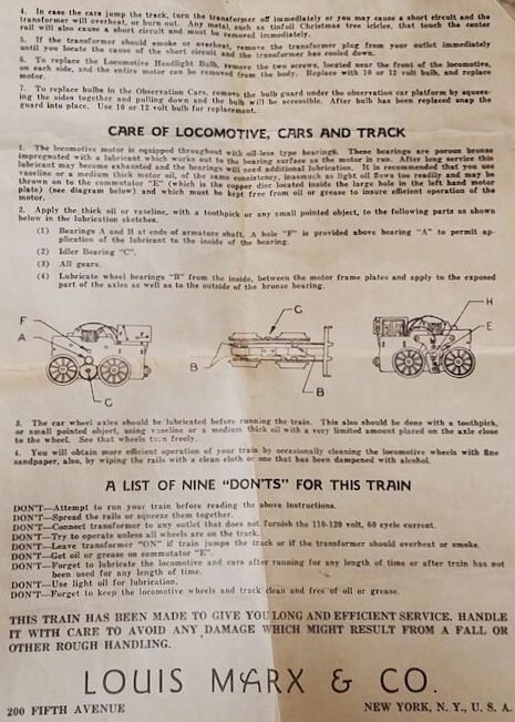 MARX Smoker Locomotive ~ BESSMER & LAKE ERIE ~ Double-Reduction Rd# 1666 – O
