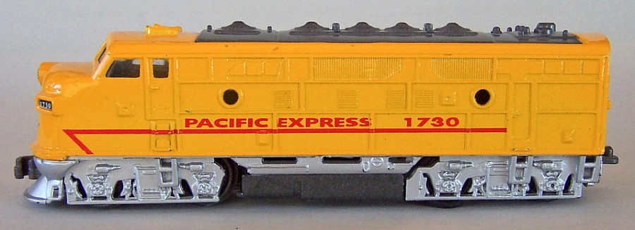 Toysmith Yellow Pacific Express 1730 Locomotive Engine, PULL-BACK TOY, Excellent