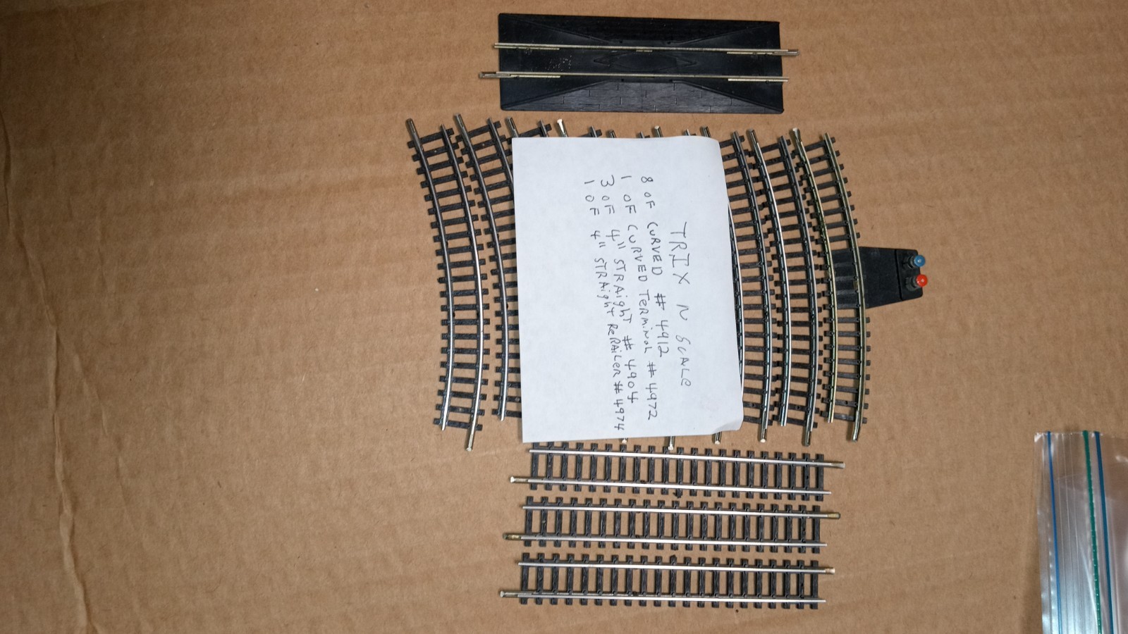 TRIX N SCALE USED GOOD TRACK CURVED, STRAIGHT, RERAILER, TERMINAL. READ ALL