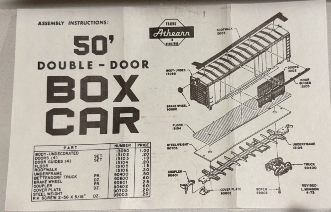 5 Athearn Blue Box HO scale complete Boxcar Flat Tank Diesel ++ instruction box