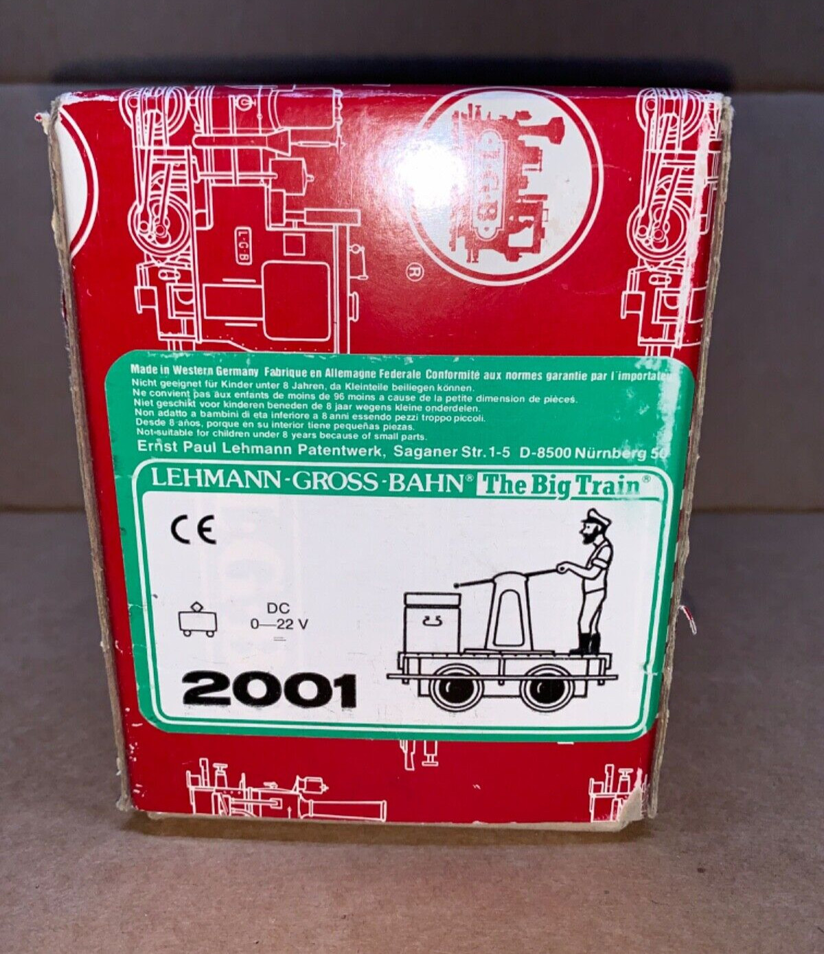 LGB 2001 TRACK INSPECTOR’S HANDCART WITH ORIGINAL BOX