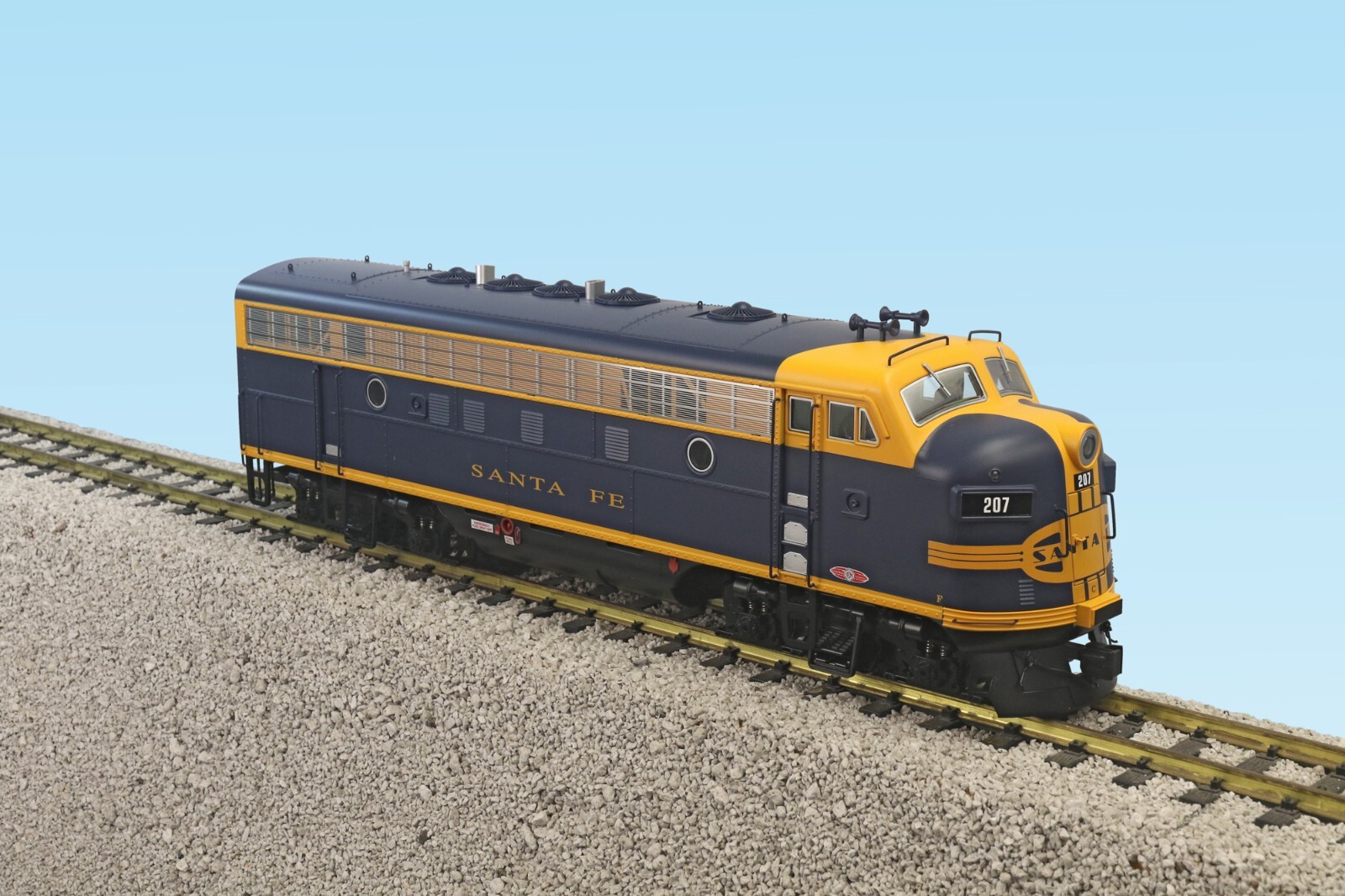 USA Trains G Scale R22385 SANTA FE F7 A UNIT BLUE/YELLOW