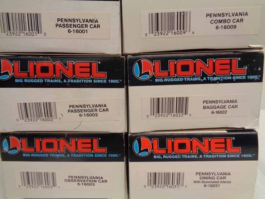 LIONEL 18901 PENNSYLVANIA DOUBLE AA ALCO DIESEL SET W/ 16001 PASSENGER CARS O27