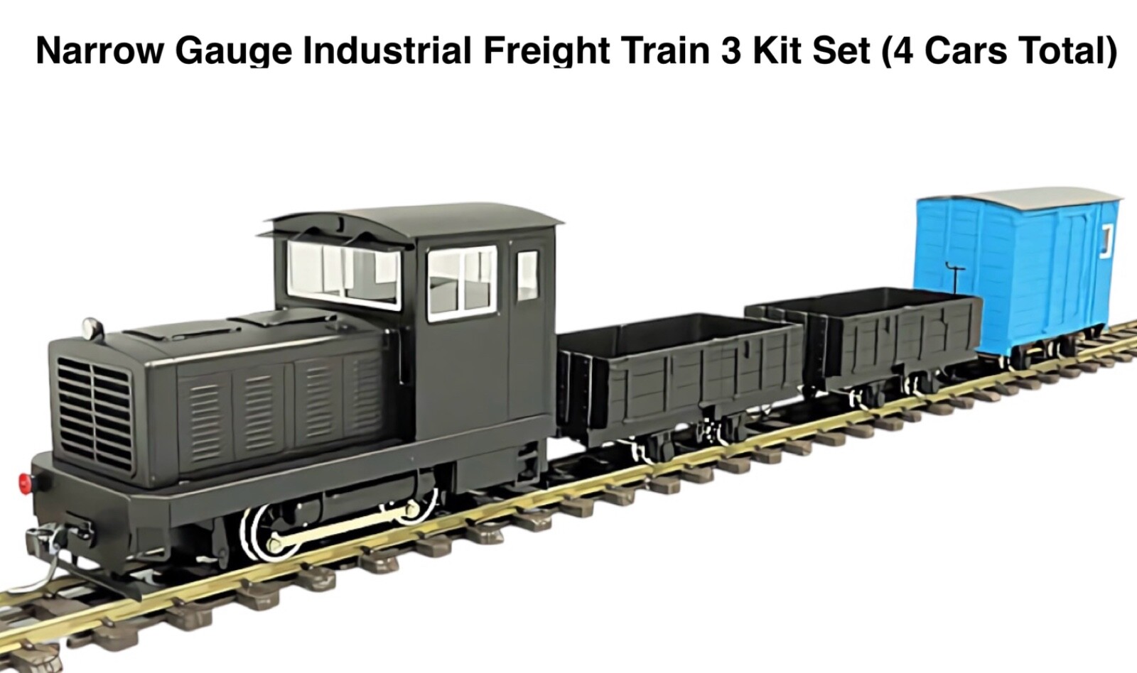 On30/Oe Aru Narrow Gauge Freight Train 3-Kit Set 0e Industrial Locomotive Wagon