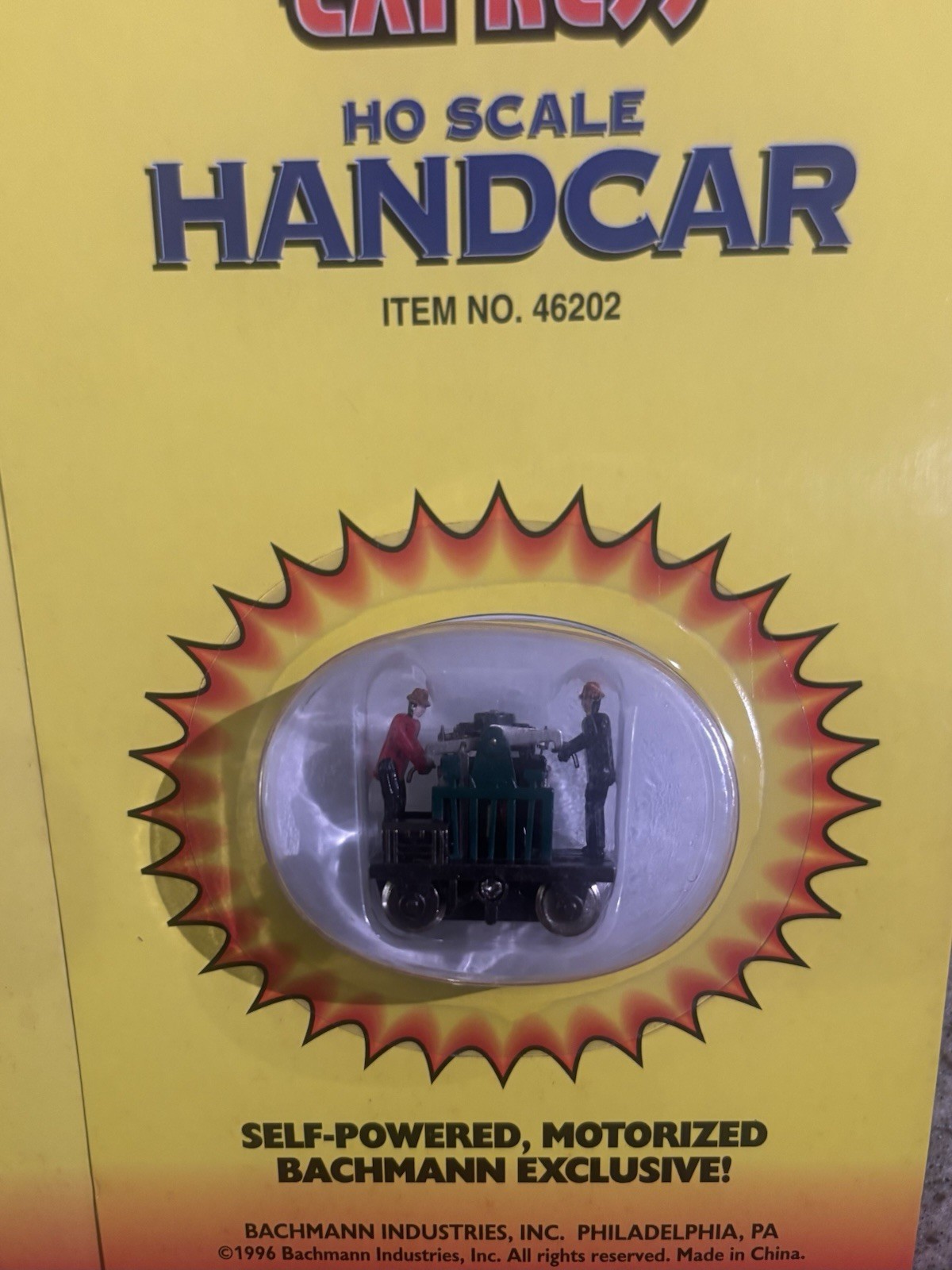 46202 HO Scale BACHMANN Lot Of 2 CannonballExpressOperating HandcarMotorized NIB