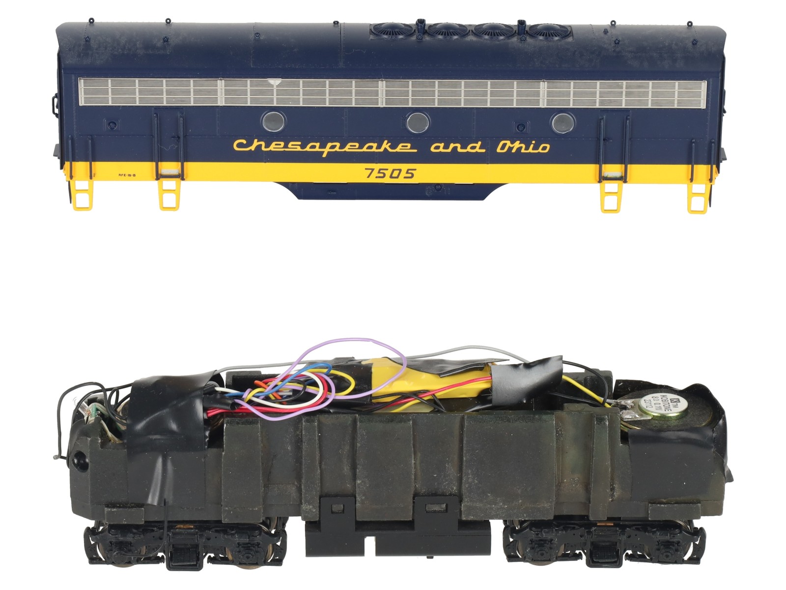 InterMountain 49519WD-01 HO Scale C&O EMD F-7B Diesel B Unit #7505 w DCC & Sound
