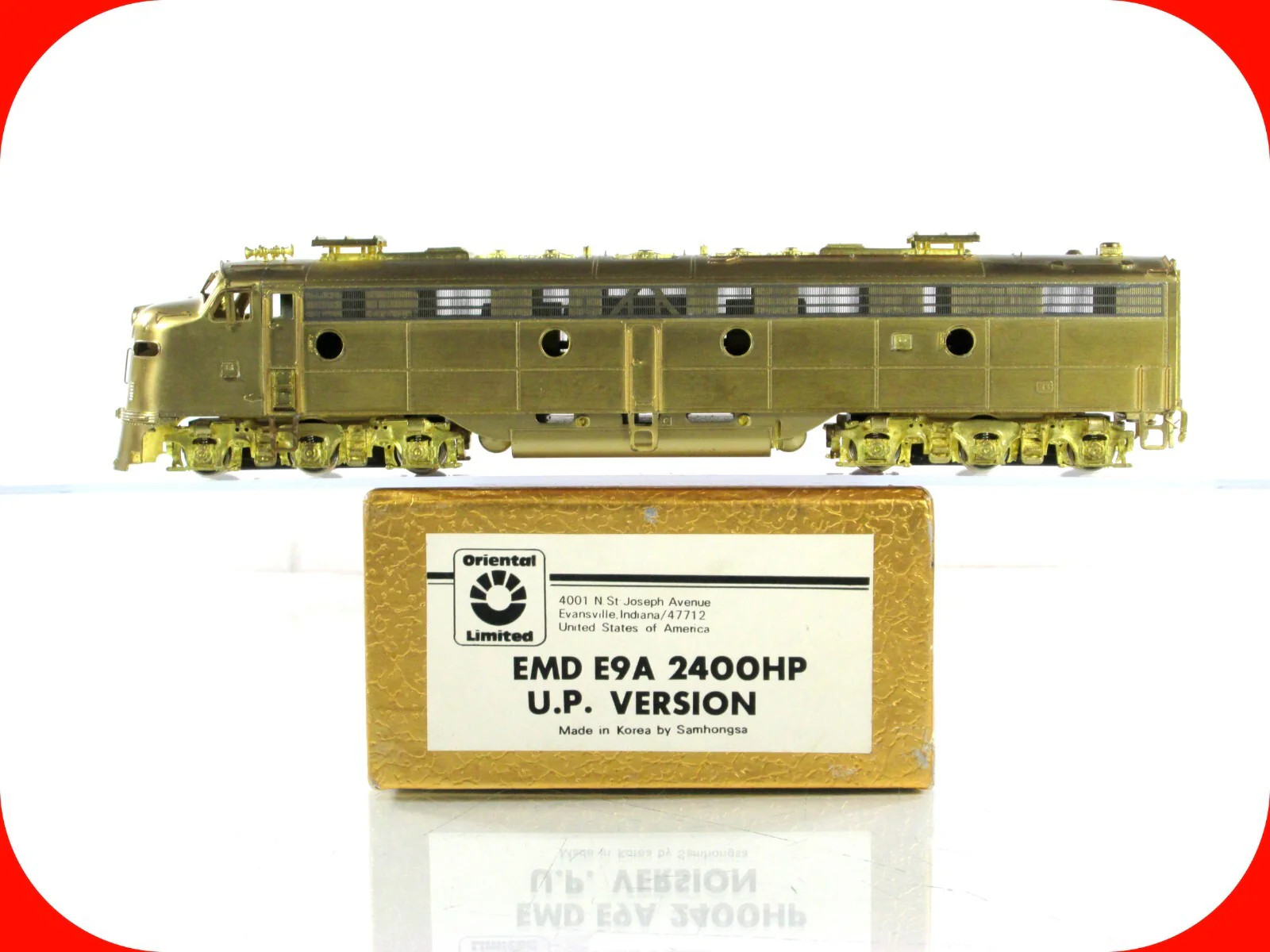 HO Scale BRASS **UNION PACIFIC** EMD E9A 2400HP Locomotive – Oriental Samhongsa