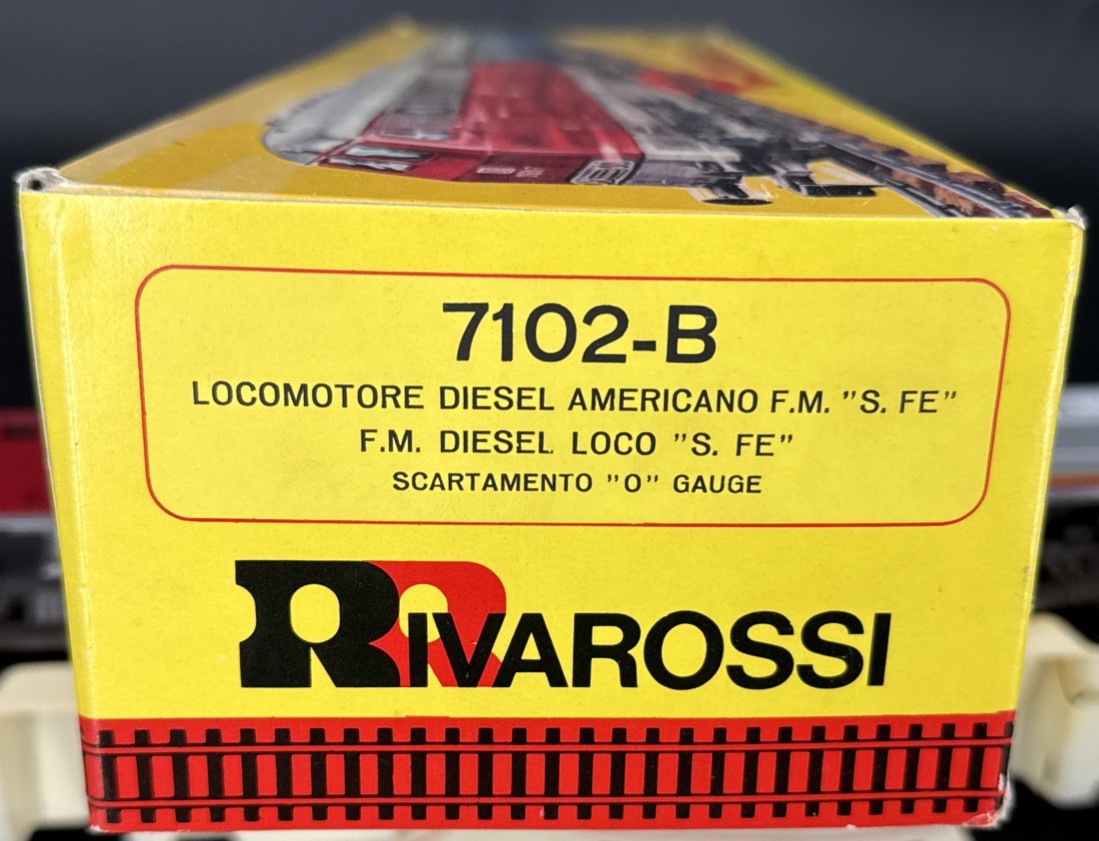 Rivarossi O Scale Fairbanks-Morse Santa Fe Diesel Locomotive #7102-B L/N In Box