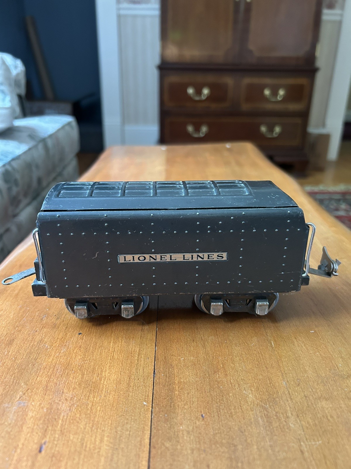 Lionel Prewar 249E 2-4-2 Steam Locomotive w/ 265W Whistle Tender Gunmetal (1937)