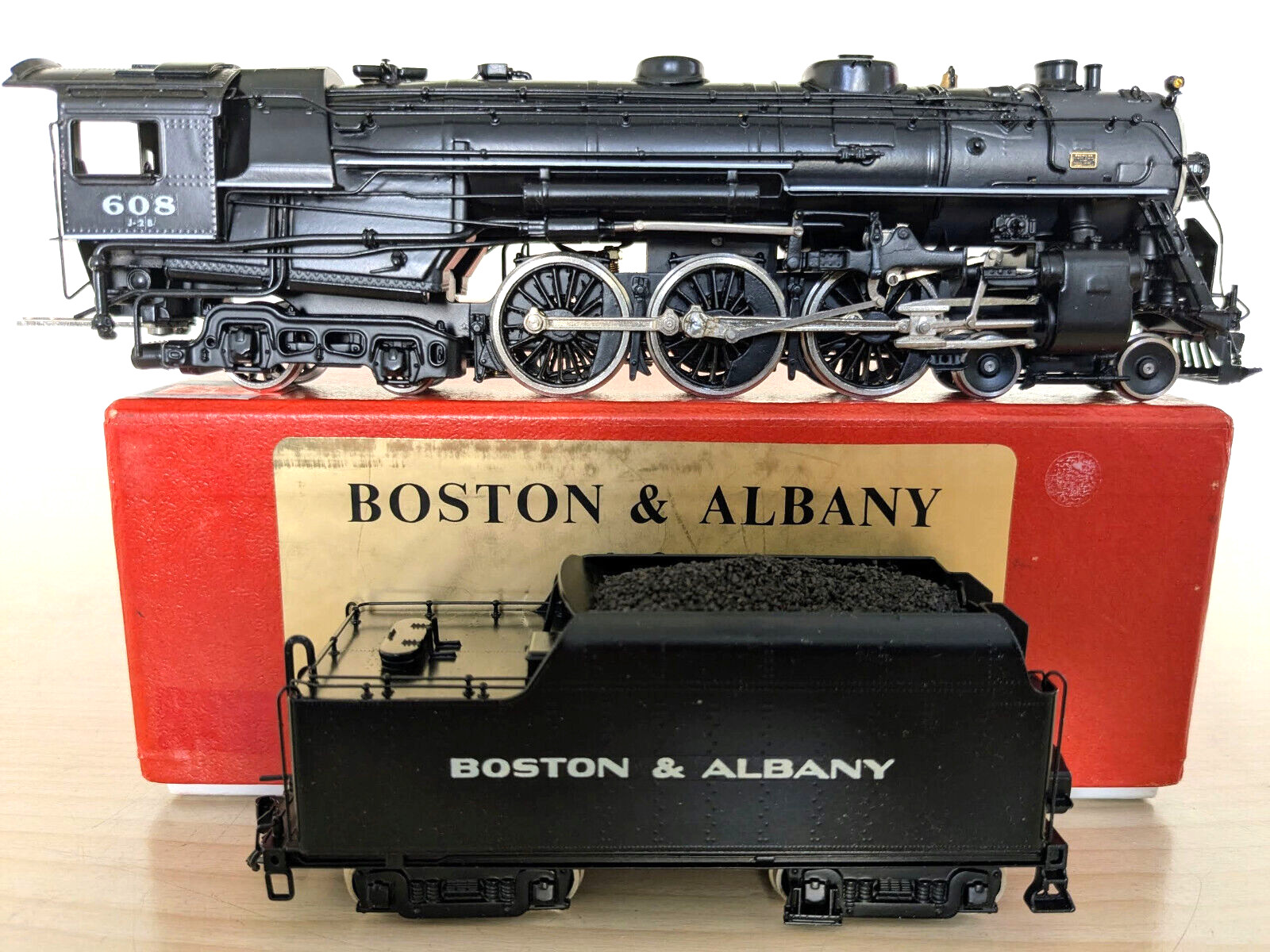 KEY BRASS B&A BOSTON & ALBANY J-2B 4-6-4 HO **HEADLIGHT **CAN MOTOR **RUNS G@@D!