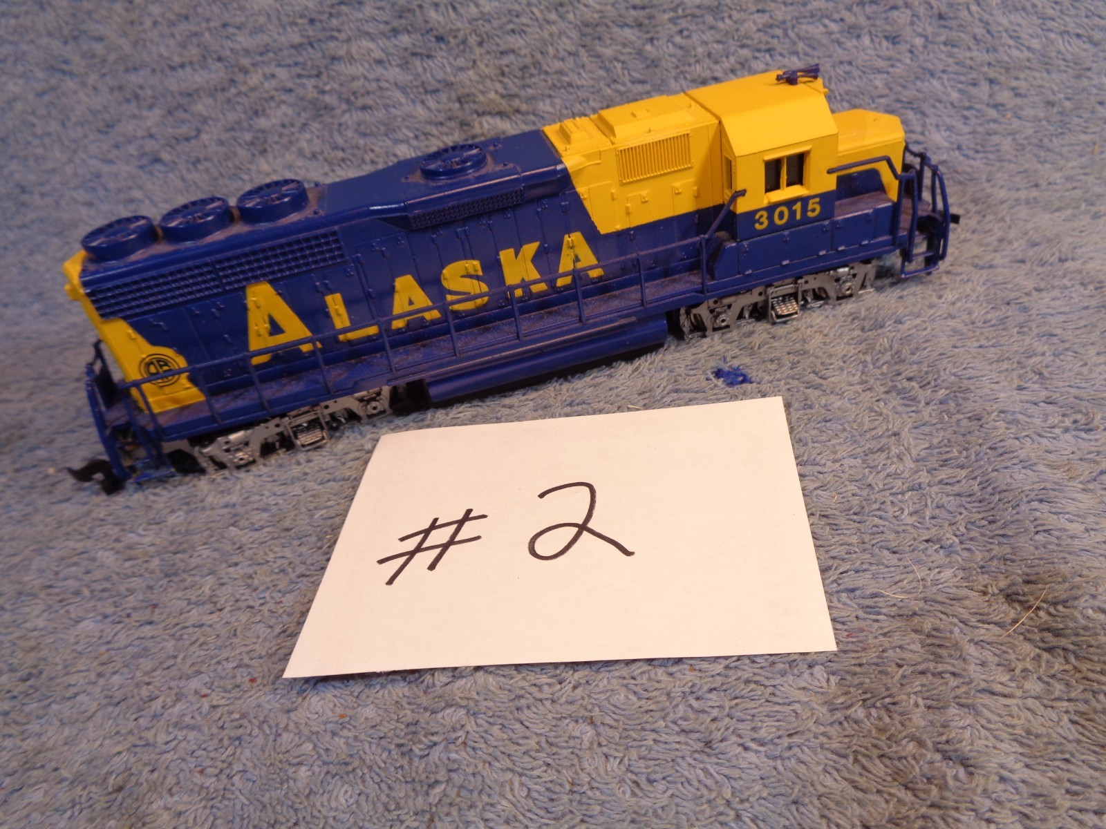 Vtg ALASKA RR ARR BACHMANN HO Model Train # 3015 Locomotive Lot Blue & Yellow