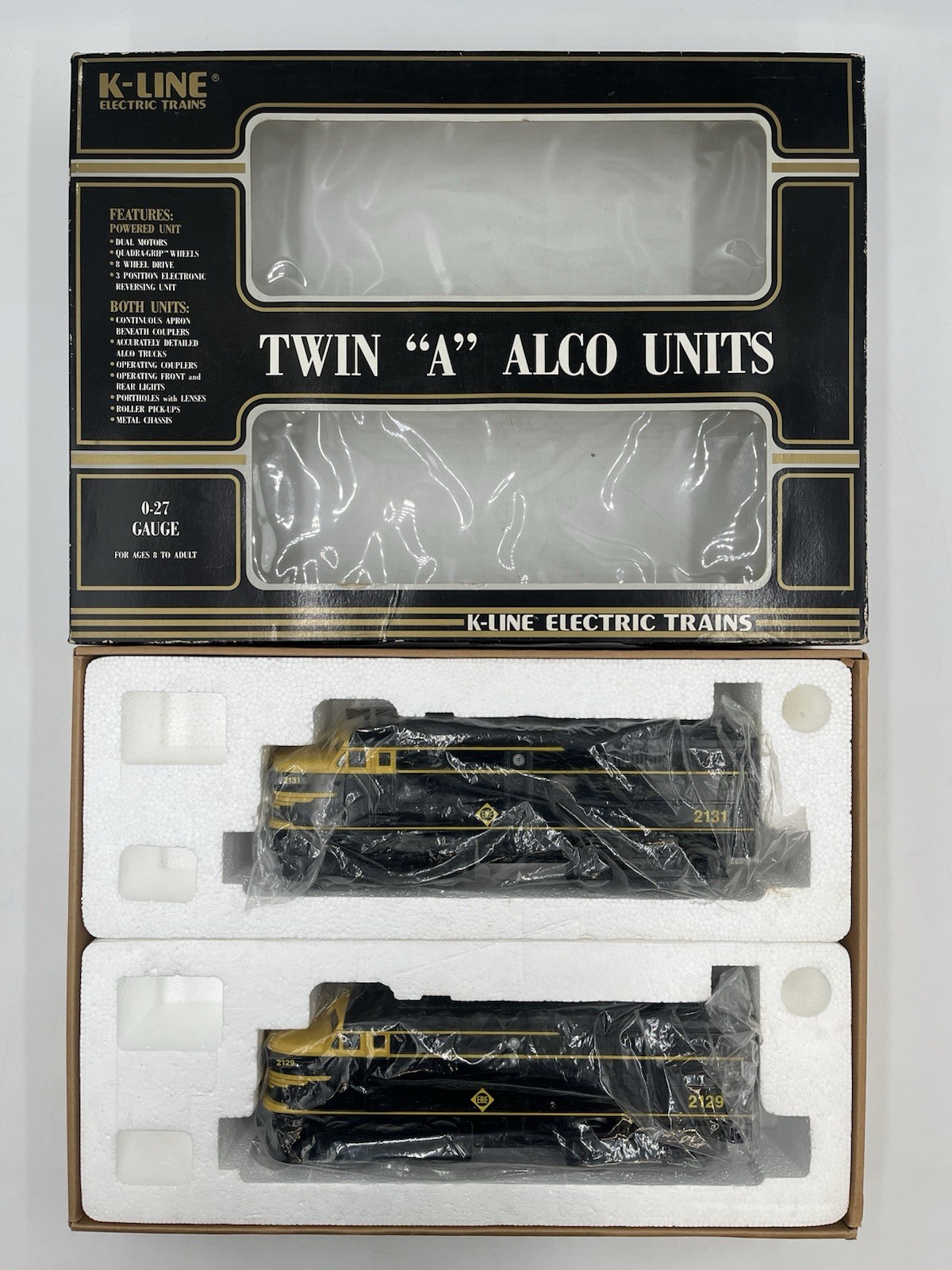 O Gauge K-Line K2129 Alco Erie FA-1 A-A Diesel Engine Set 2129 & 2131