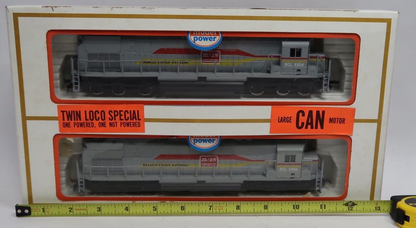 Model Power HO Twin Loco Set SCL/L&N #8689 Powered & Dummy EUC Tested A30