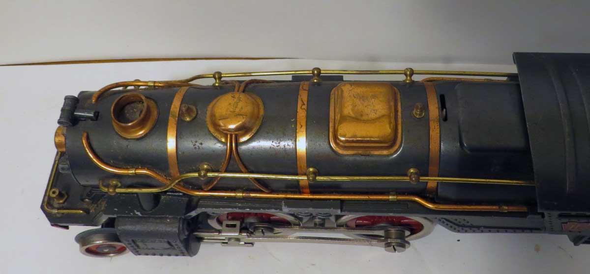 Lionel Pre-War Standard Gauge 385E Steam Engine and Tender – Gunmetal and Copper