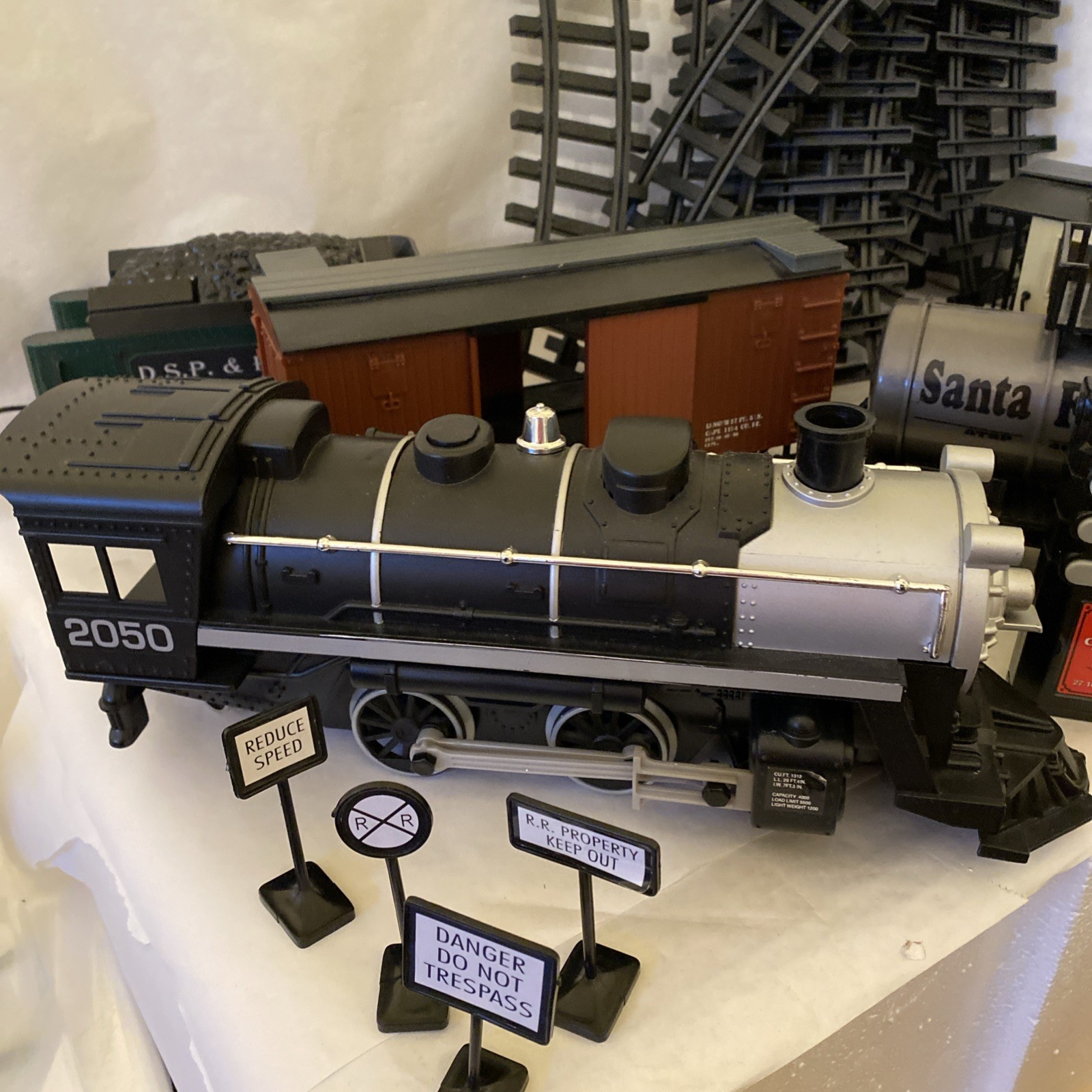 2050 G Gauge Black Silver Steam Locomotive G Scale Tested