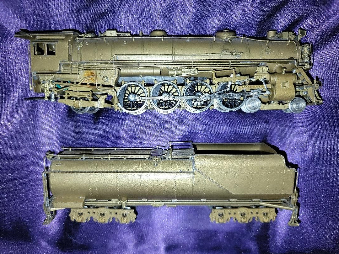 HO Custom NJ Brass C&O 4-8-2 Steam Loco/Tender (unpainted) NIB PRISTINE C-9
