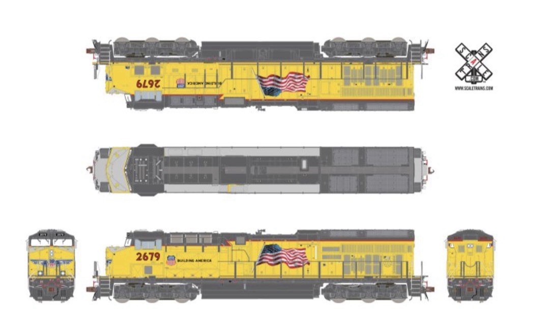 HO ScaleTrains Union Pacific Rivet Counter ES44AC Tier 4 GEVO SXT32661 DCC/Sound
