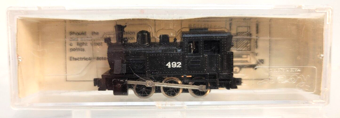 N Model Power 7521 0-6-0 Switcher Locomotive #492 (Tested) knuckle couplers