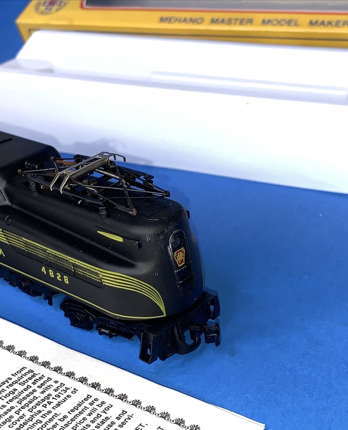 Mehano Pennsylvania Engine #4828 GG-1, In box, Nice condition Black