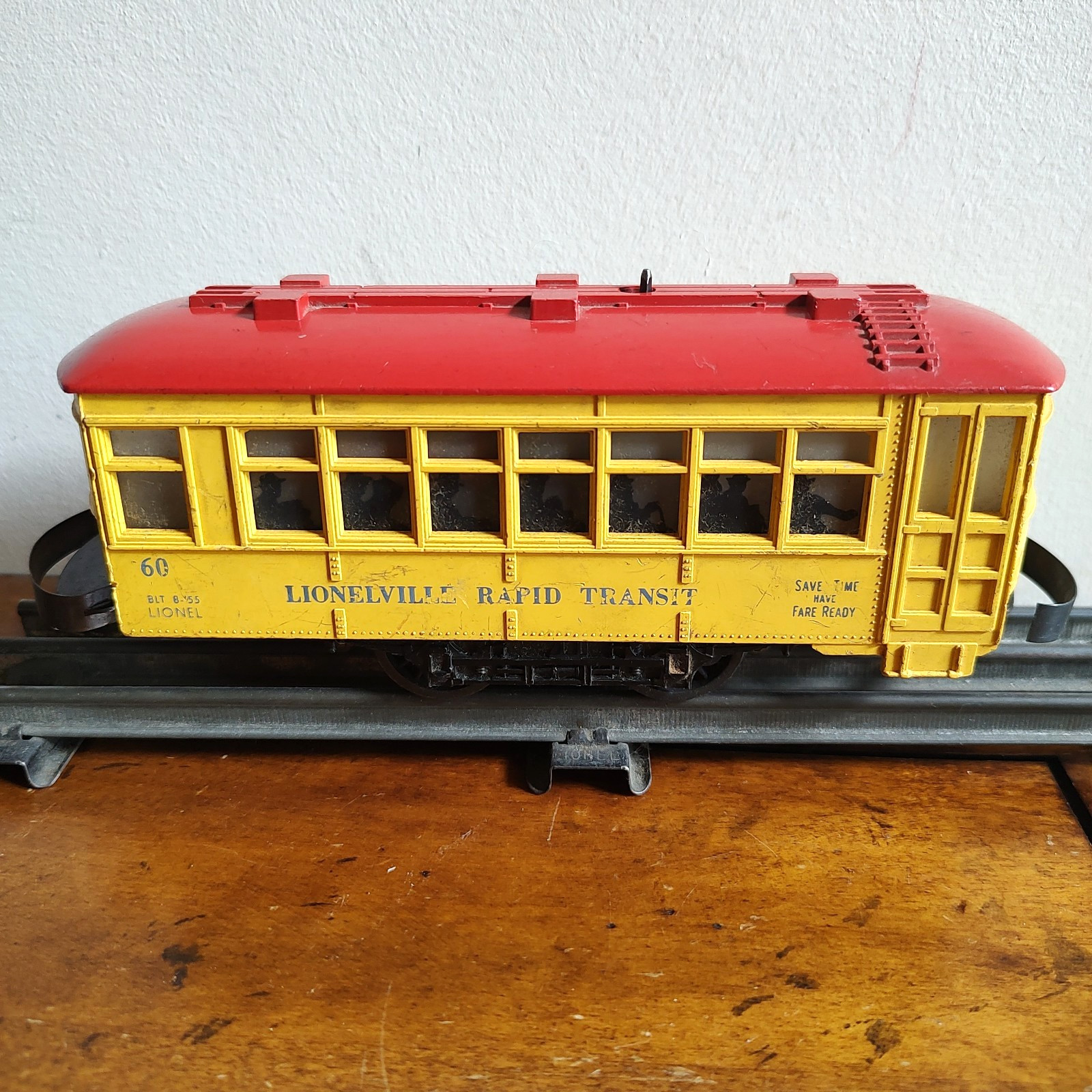 LIONEL #60 THE LIONELVILLE RAPID TRANSIT TROLLEY CAR O SCALE 1960s -As Is – Read