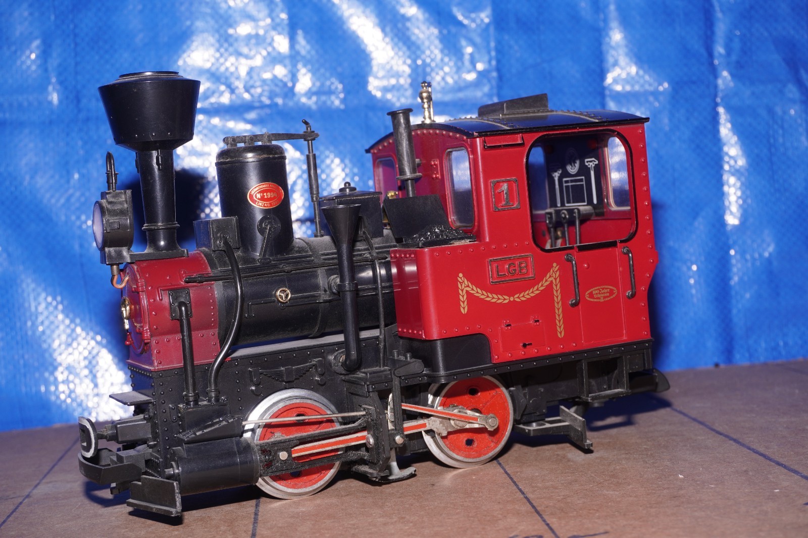 LGB 2010 G Scale 2-Rail Analog Steam Locomotive Red 100 Years