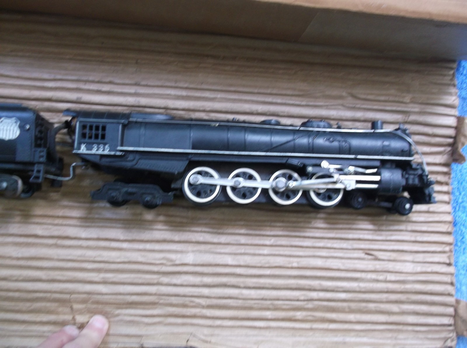 1952 AMERICAN FLYER K335 4-8-4 STEAM LOCOMOTIVE & TENDER W/ORG BOX & WRAPPER