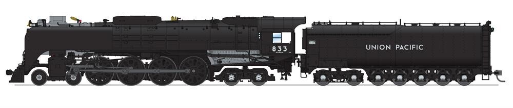 BROADWAY LIMITED HO GAUGE #7361 Union Pacific 4-8-4, Class FEF-2, RN #833~NEW