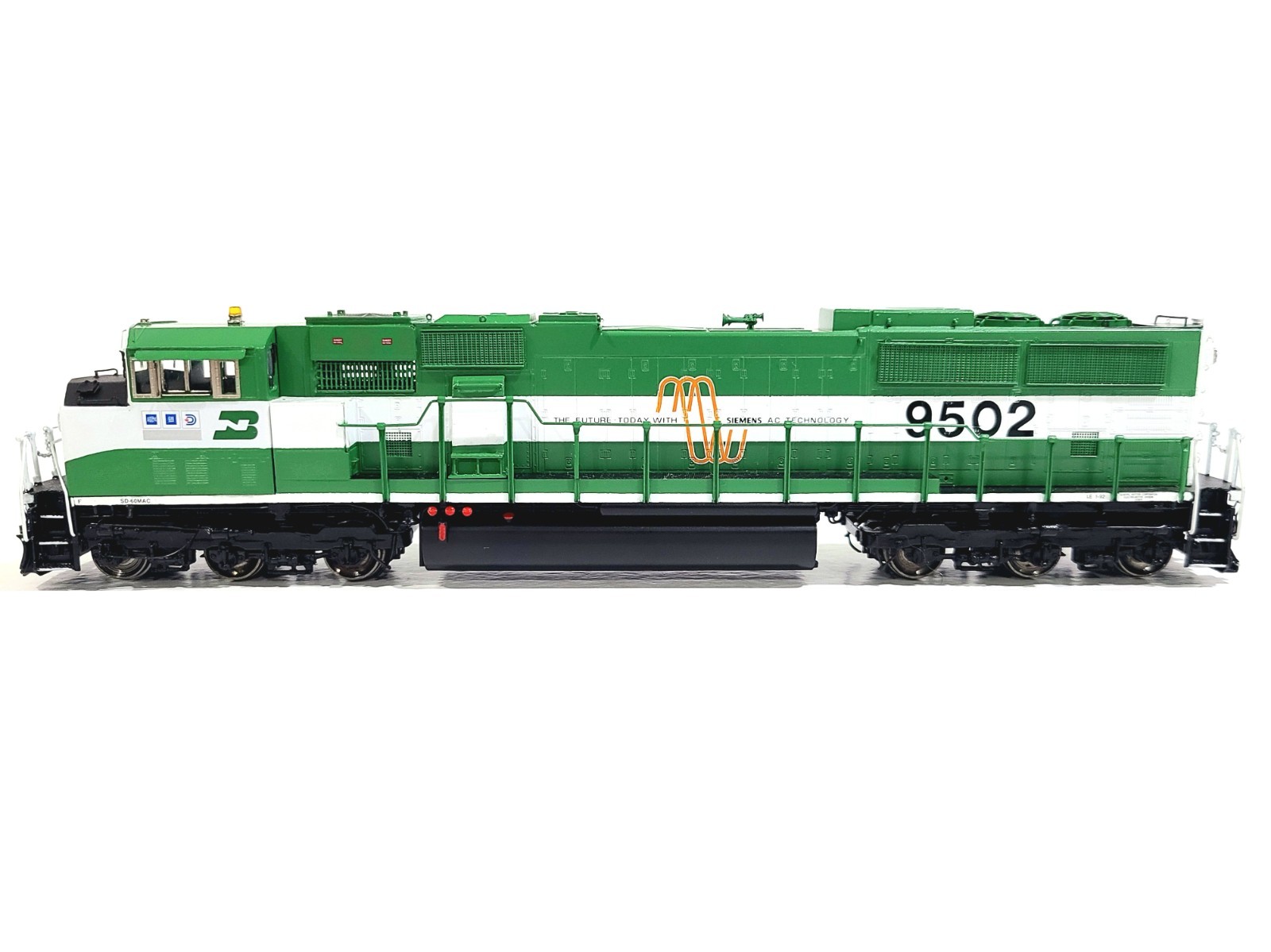 Overland OMI BN EMD SD60MAC Burlington Northern #9502 HO Brass Model #5846.1