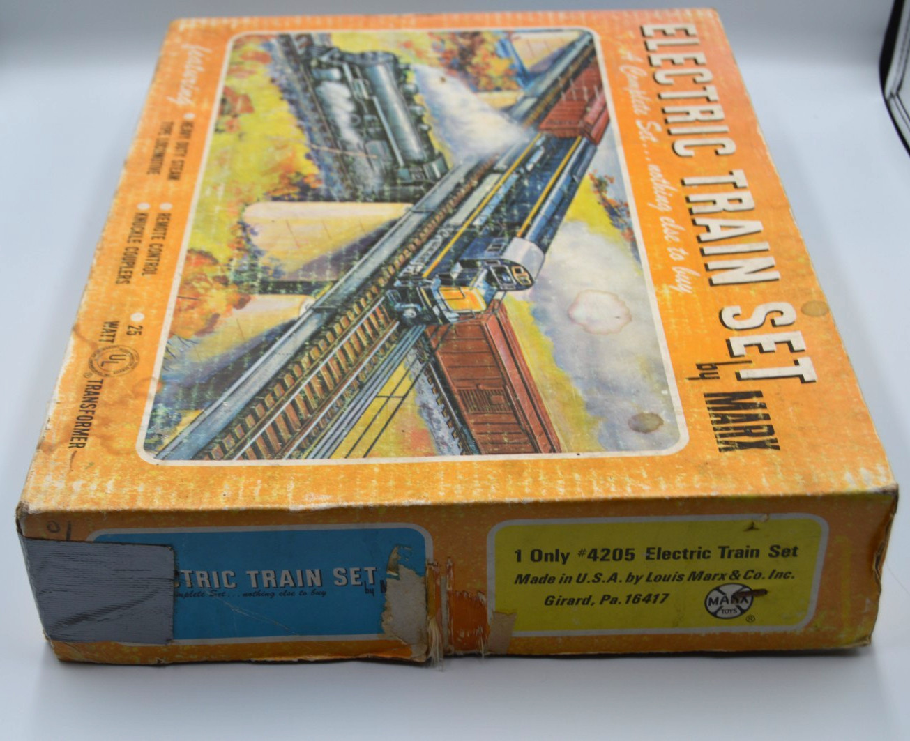 MARX Train Set 4205 Vintage Boxed 25watt USA Made 1960s NY Central Tested Works!