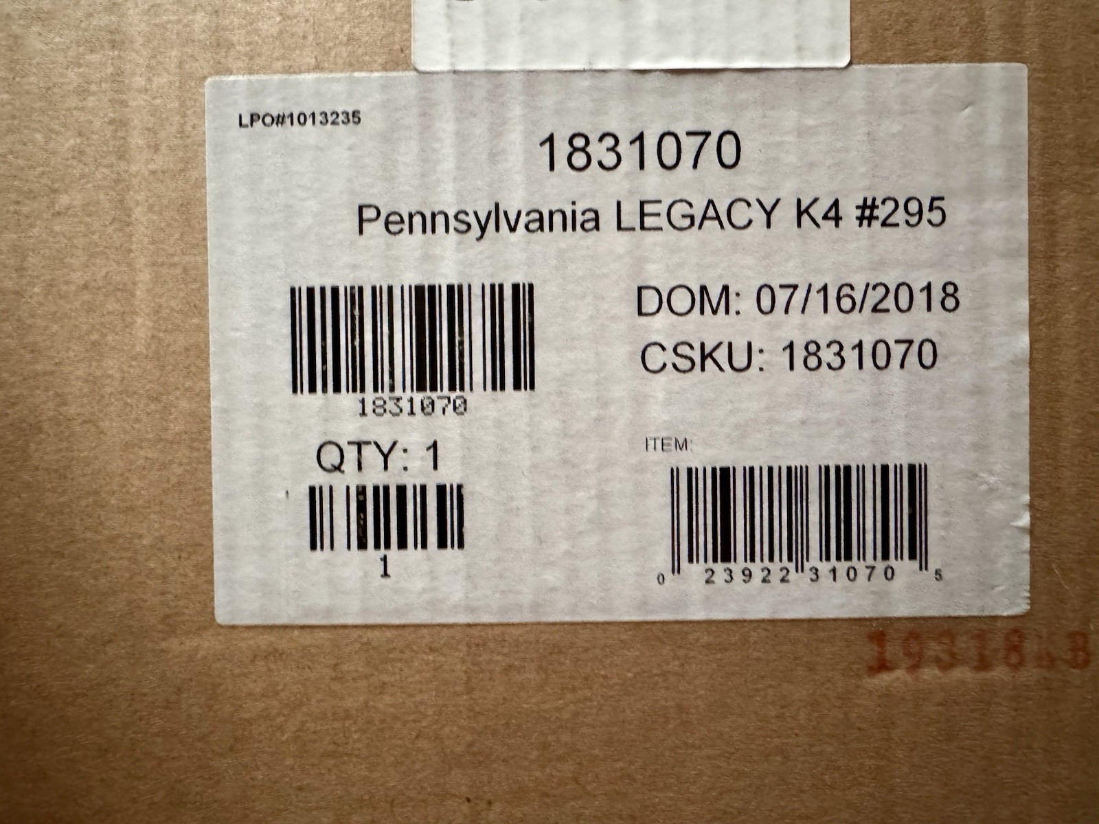 Lionel Pennsylvania Legacy K4 #295 1831070