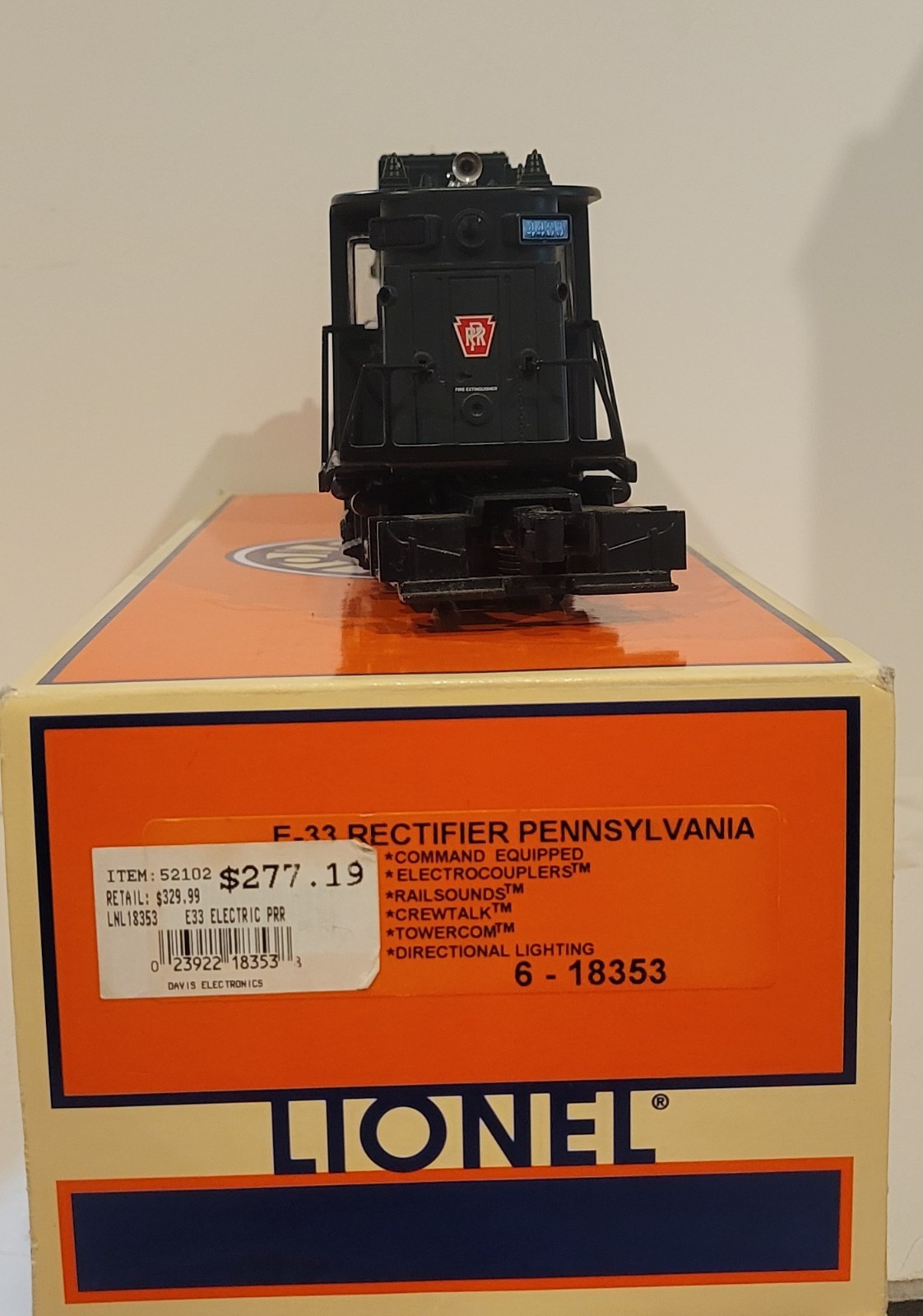 Lionel Electric Trains E-33 Rectifier Pennsylvania Locomotive 6-18353 O Gauge
