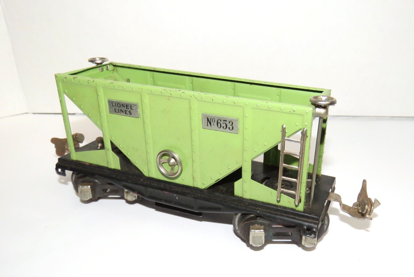 5 Piece O Gauge Lionel 1666E Steam Engine Lines Tender & Cars 1950s #656 653 657