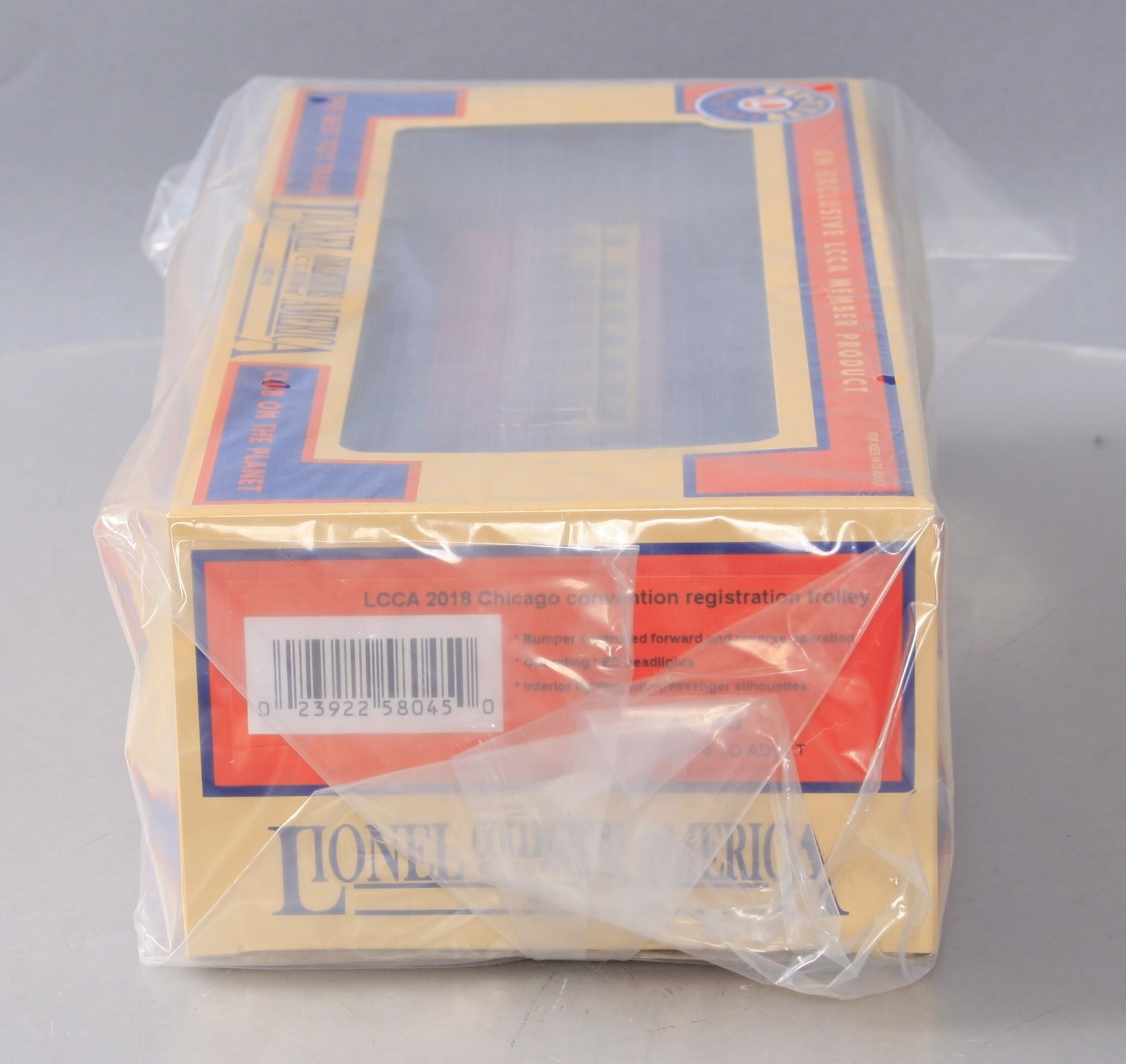 Lionel 6-58045 O Scale LCCA 2018 Chicago Convention Registration Trolley LN/Box