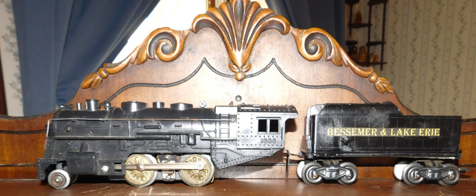 MARX Smoker Locomotive ~ BESSMER & LAKE ERIE ~ Double-Reduction Rd# 1666 – O