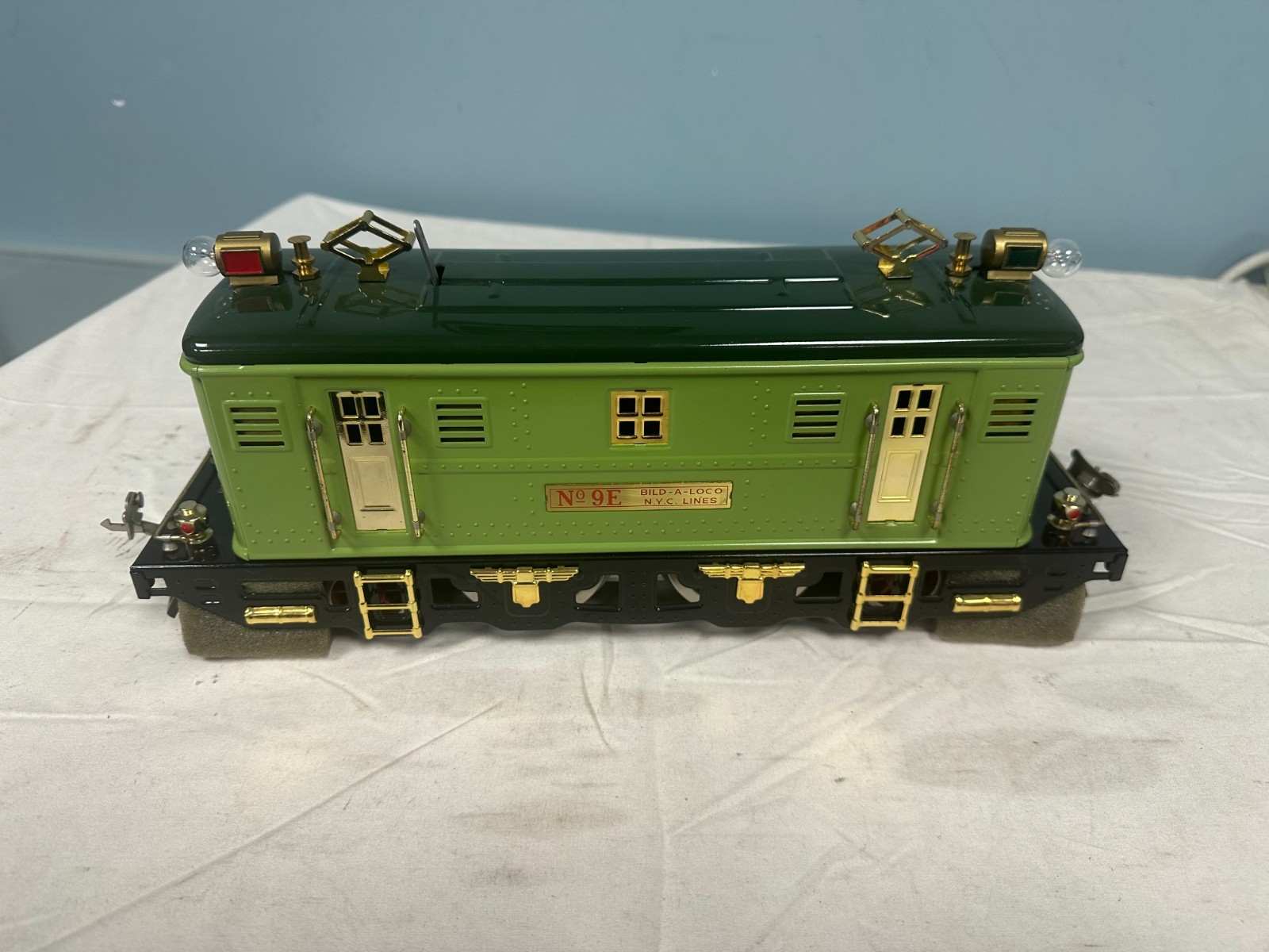 MTH Tinplate Traditions 10-1066-0 Green #9e Electric Locomotive (No Box)
