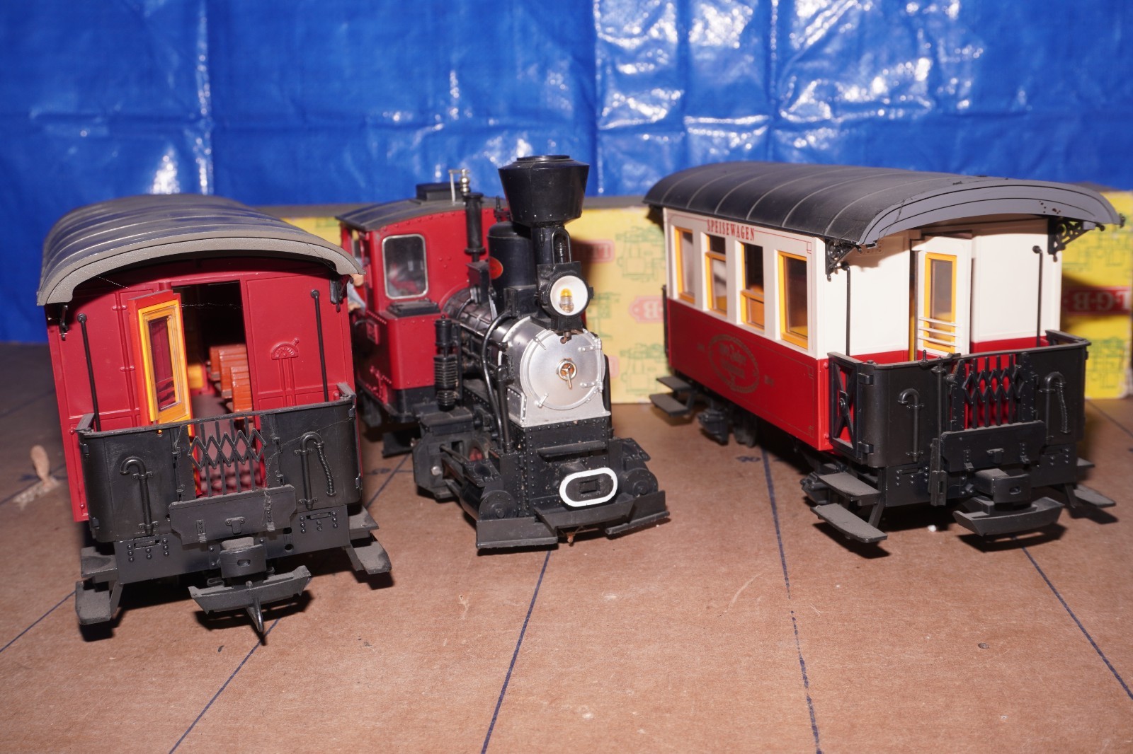 LGB G Gauge Steam Locomotive Set Stainz 1-2 Cars + Track “100 Years Lehmann” OVP