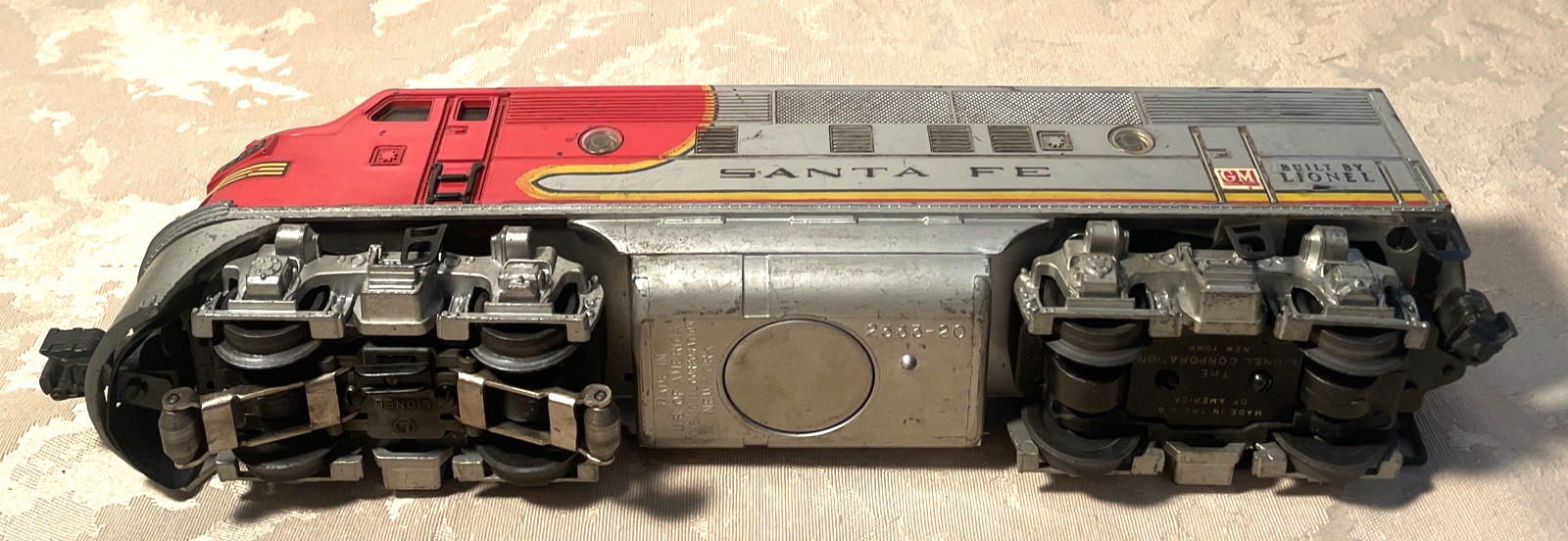 Vintage Lionel Santa Fe F3 AA Diesel 2343 Locomotive and Dummy, 1950-1952