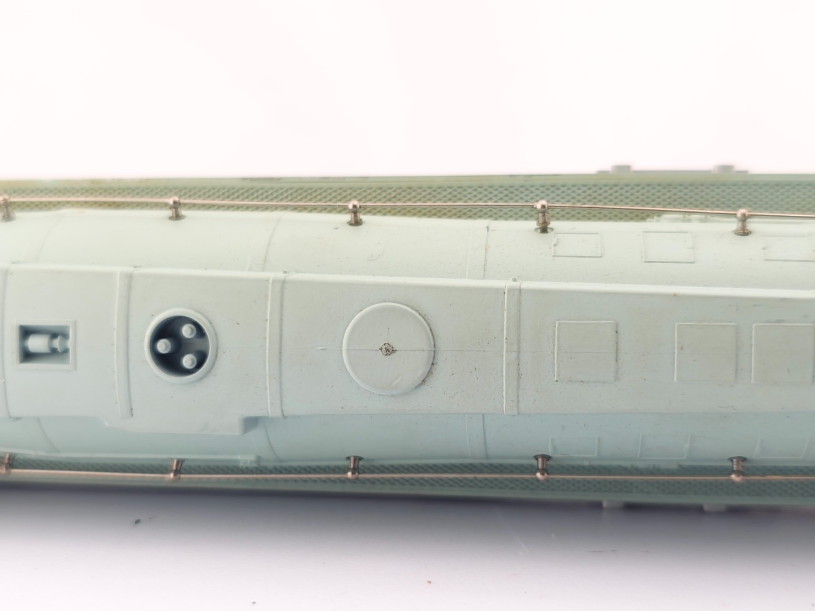 *READ* AHM HO 5196-B Santa Fe Blue Goose 4-6-4 Hudson Steam Locomotive 3460 #2