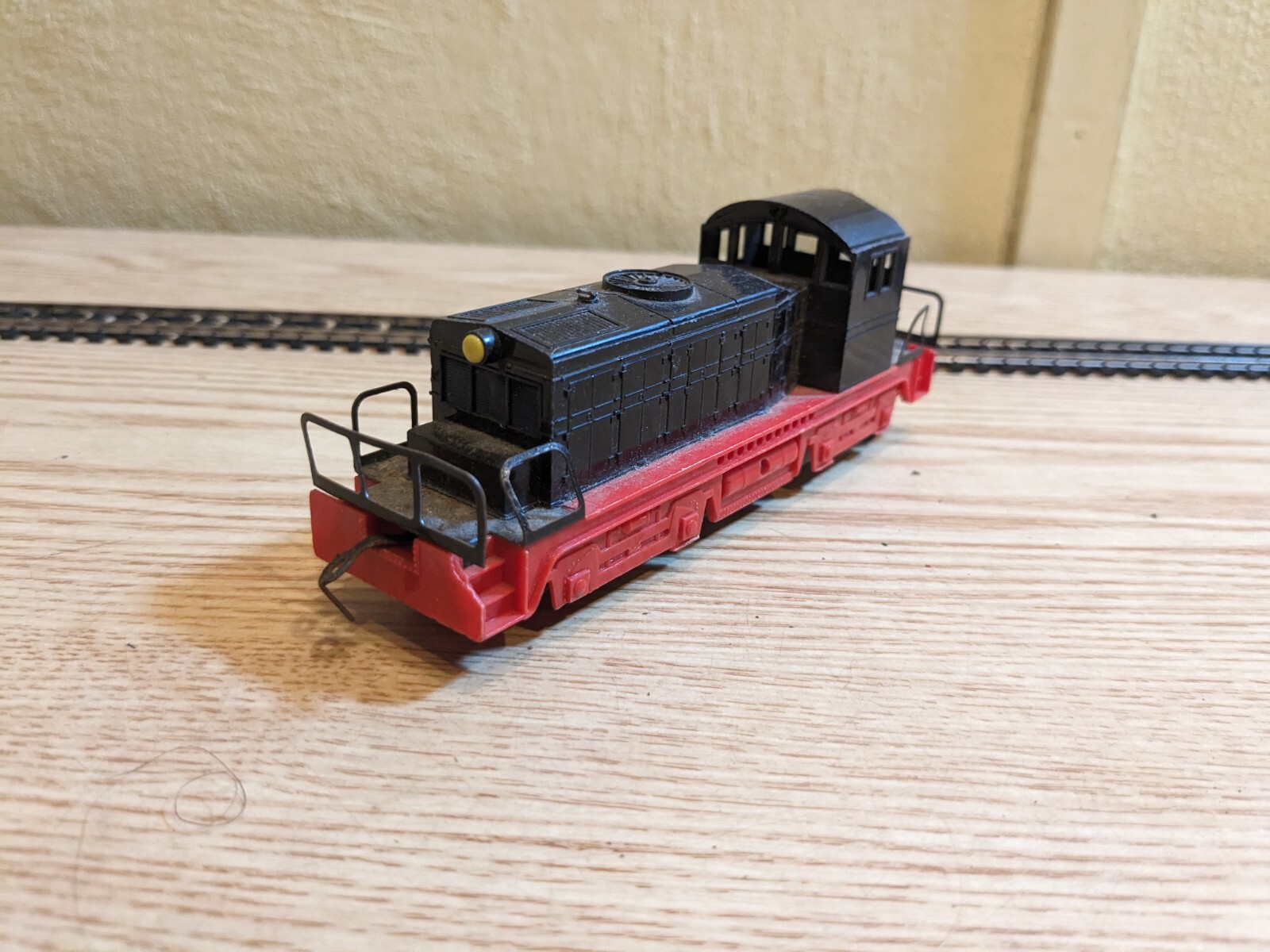 Made in Western Germany Black and Red Diesel Locomotive – HO Scale