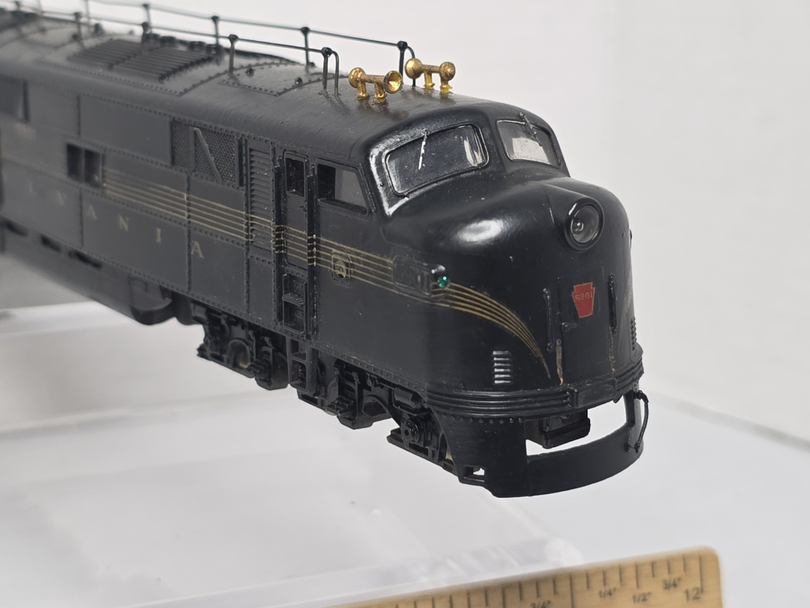 2 Custom Roco HO Scale Pennsylvania PRR 5900 5901 E7 A Diesel Loco Read Desc.