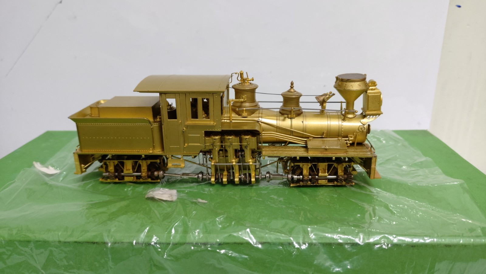 Overland (OMI) Brass Gilpin Shay #3 with Grandt Line Drive – On2 scale