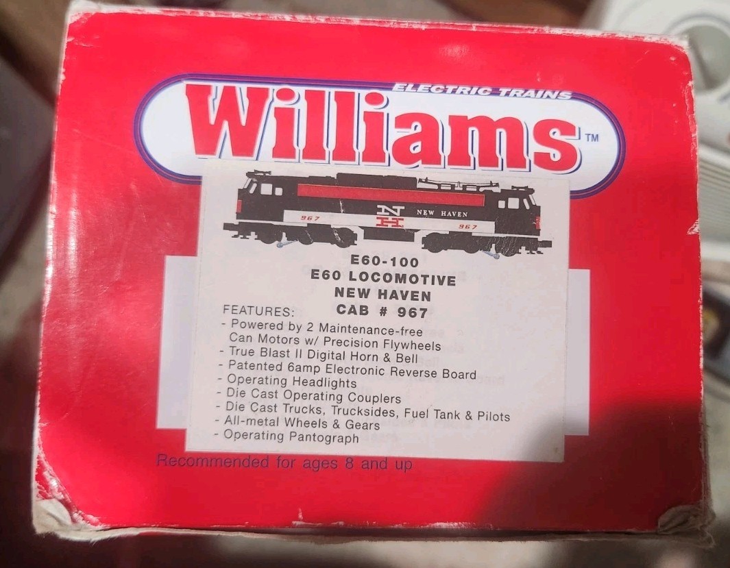 Williams E60-100 O Scale New Haven E60 Electric Locomotive w/Horn. Cab #967
