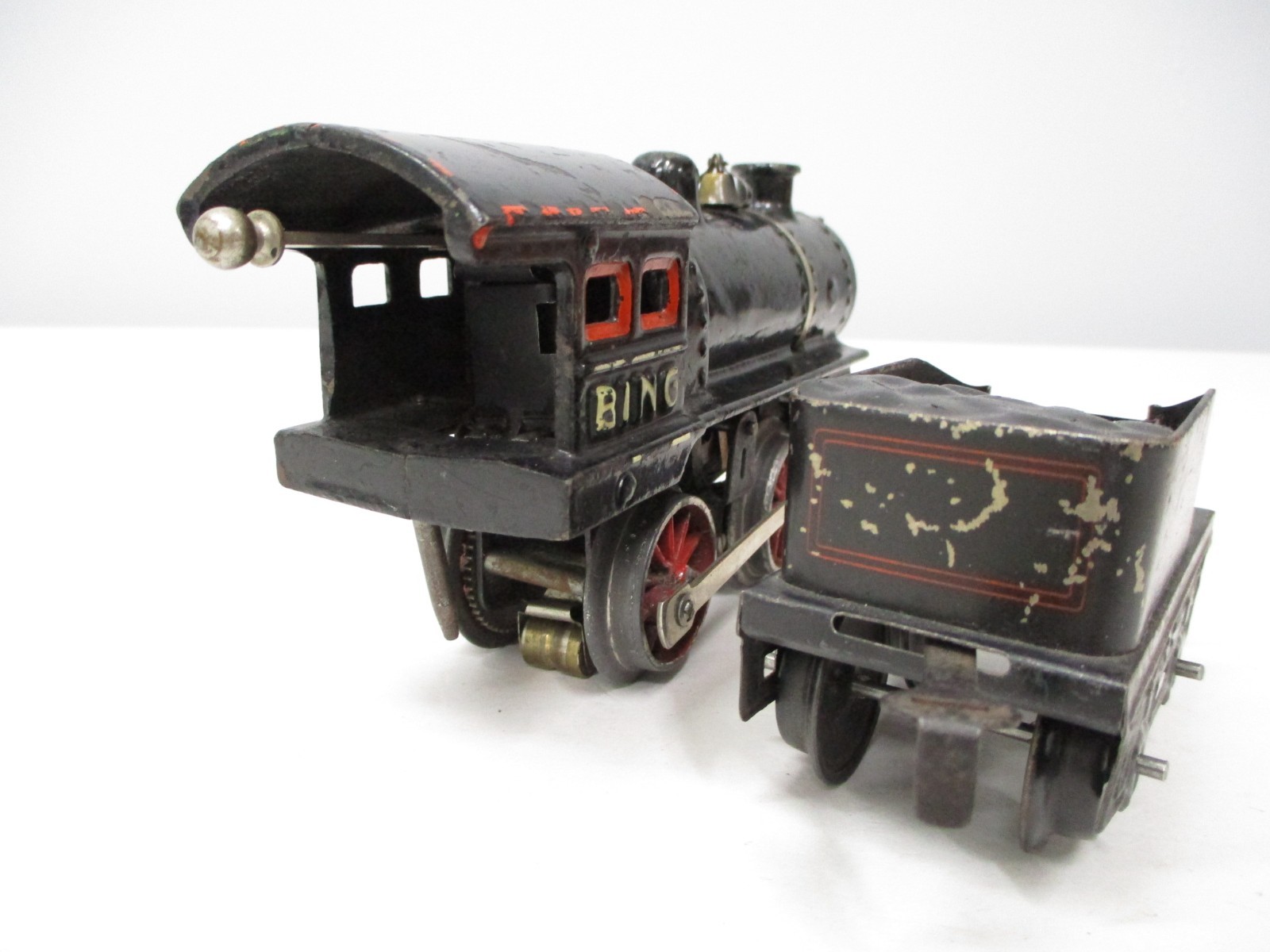 Bing Cast Iron Elec Steam Loco, 1012 Tin Tender Prewar Germany O gauge X8156