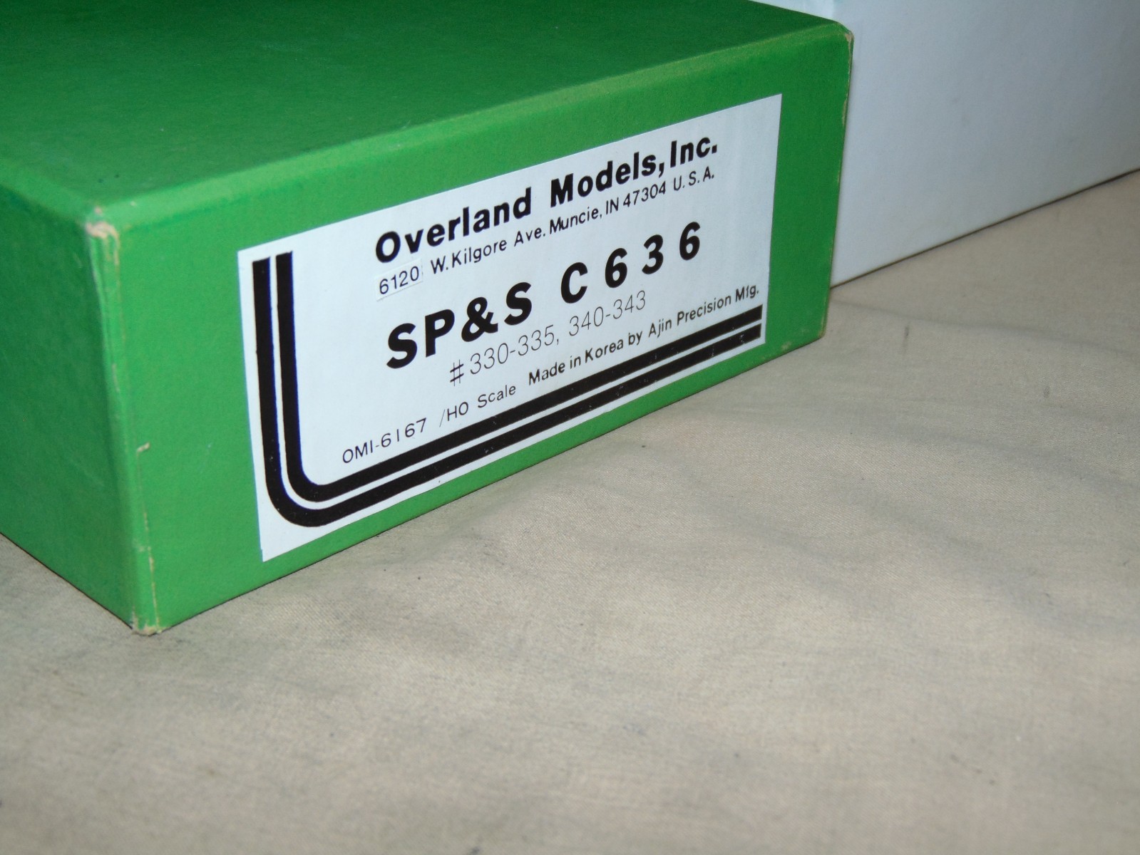 OVERLAND MODELS HO BRASS 6167 SPOKANE PORTLAND & SEATTLE C636 PAINTED +BOX #59